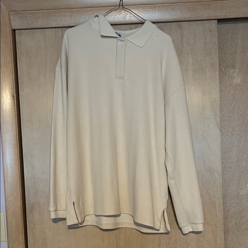 Womens's Cream Polo Shirt